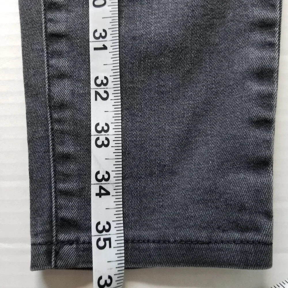 J Jill Womens Denim 5 Pocket Leggings Jeggings Vintage Black Wash Grunge Moto 10 - Picture 11 of 12